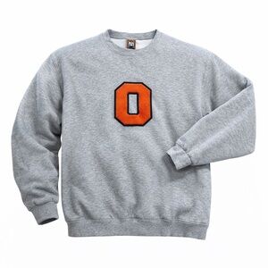 Vintage U.A.S Unisex Block O Orange/Light Grey Sweatshirt Size Medium​​​​​​​